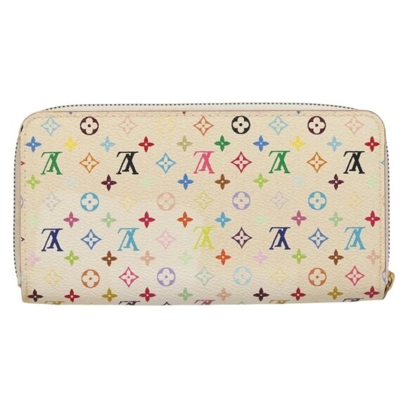 LOUIS VUITTON Monogram Multicolor Zippy Wallet White M60241 LV Auth 131100 - Picture 2 of 16